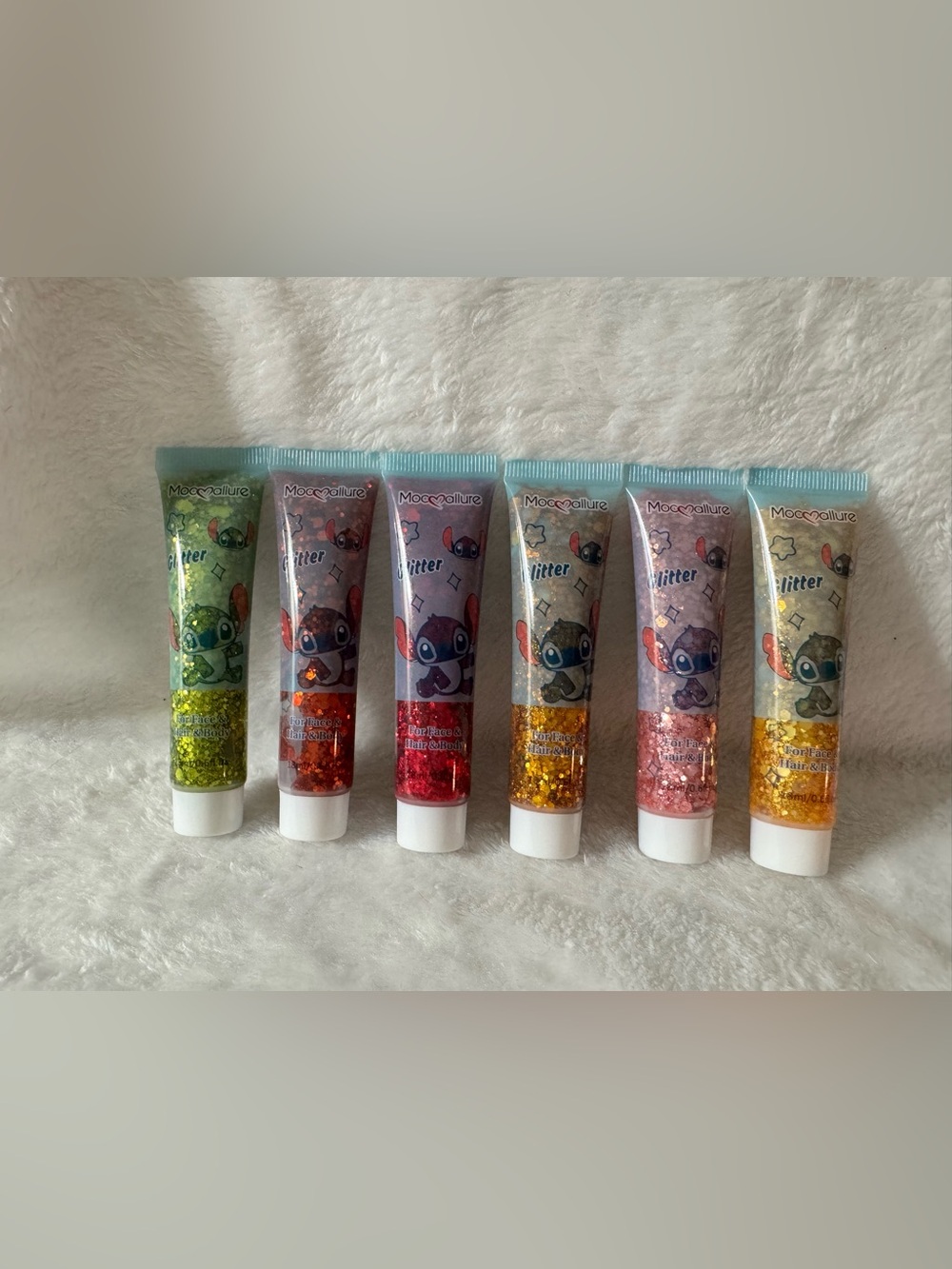Glitter Gel Makeup Accessory - Assorted Pink, Red, Gold, Green, Orange